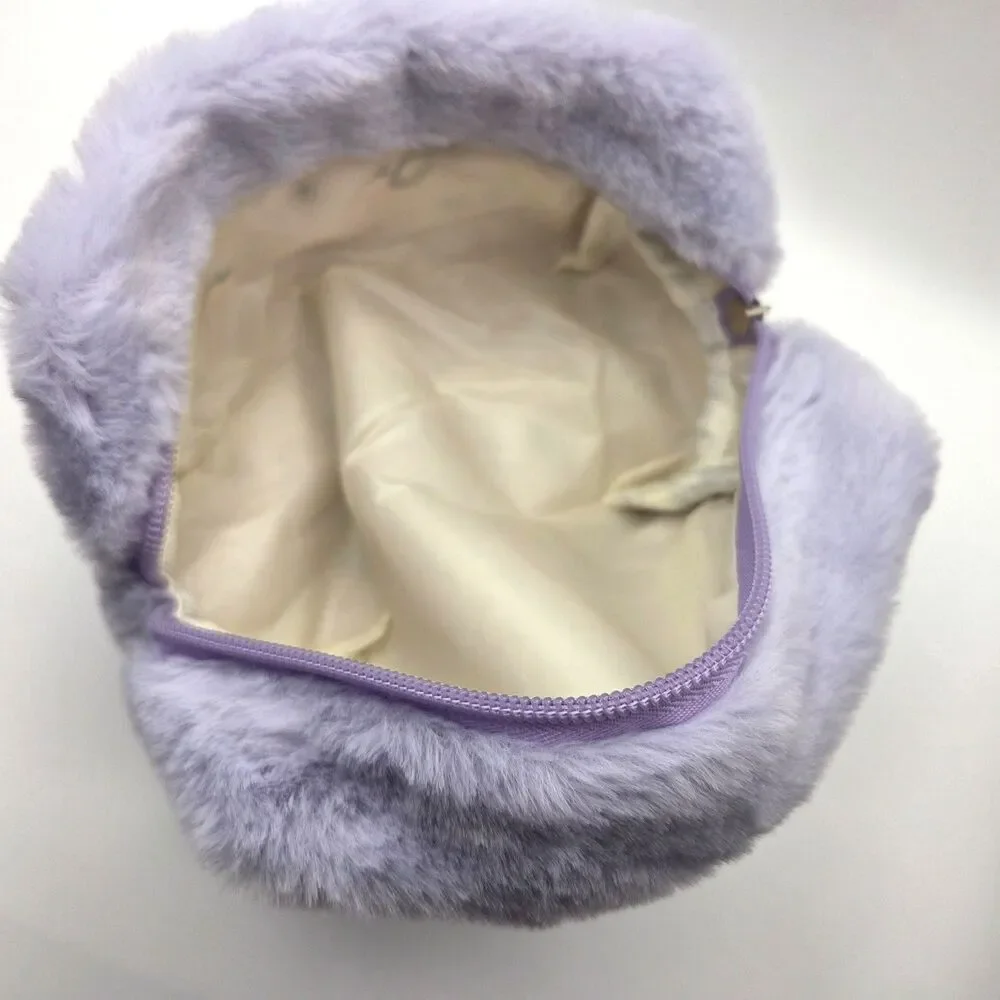 Kuromi Fluffy Pencil Pouch Sanrio Plush Pencil Case